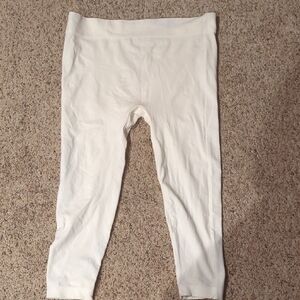 Dots Classic White Leggings Capri